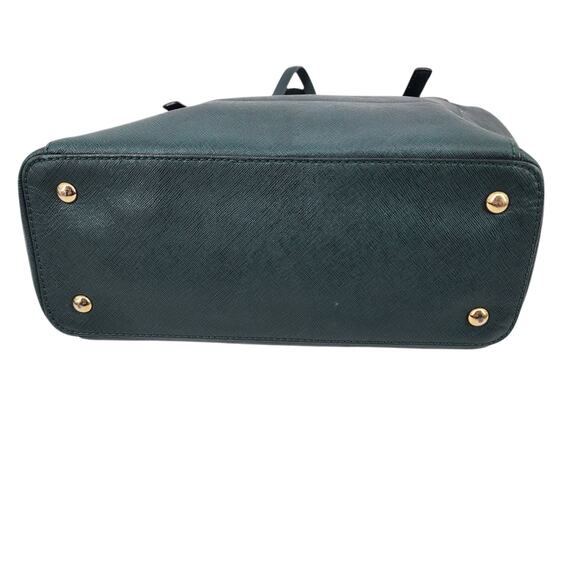 Michael Kors East West Green Jetset Leather Top Zip Handbag Purse Tote - Picture 5 of 8